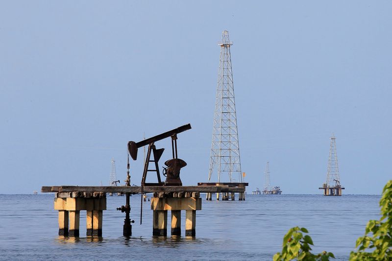 FILE PHOTO: Oil facilities are seen on Lake Maracaibo in