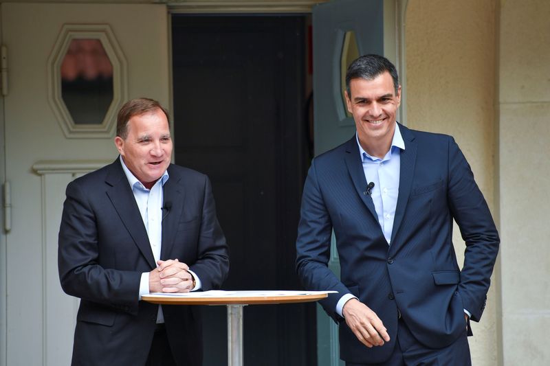 Spanish PM Sanchez and Sweden’s PM Lofven hold a joint
