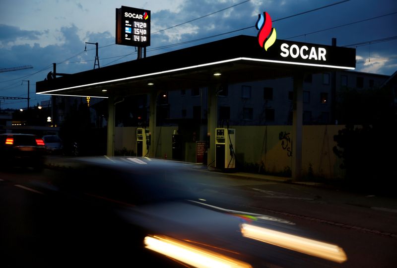 FILE PHOTO: The logo of SOCAR is seen at a