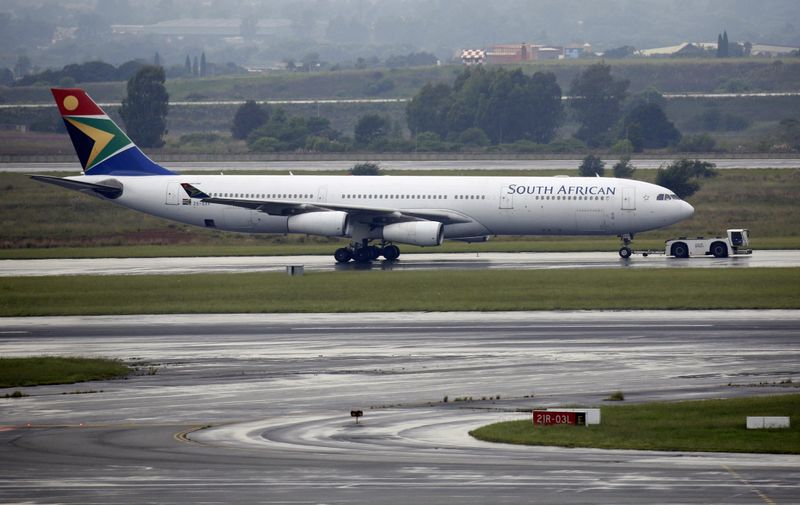 FILE PHOTO: South African Airways (SAA) Airbus A340 plane is