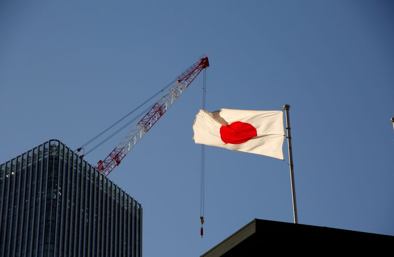 FILE PHOTO: Japan’s national flag is seen in front of