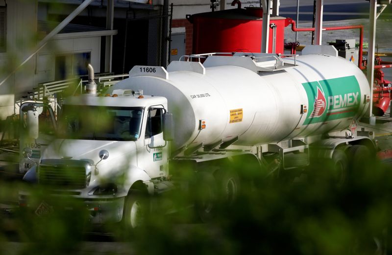 A tanker truck of Mexican state oil firm Pemex’s is