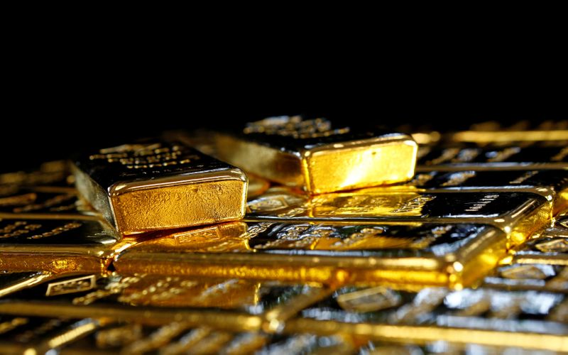 FILE PHOTO: Gold bars are seen at the Austrian Gold