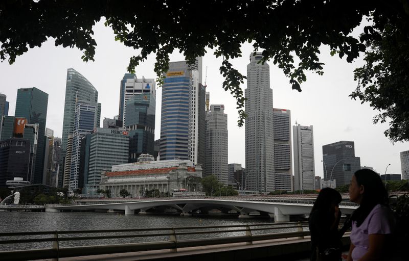 FILE PHOTO: View of Singapore skyline, amid the coronavirus disease