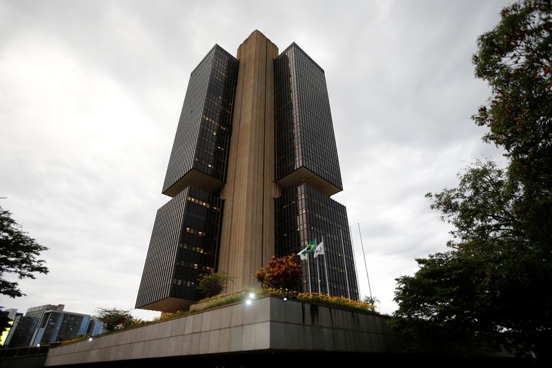 The central bank headquarters building is seen in Brasilia