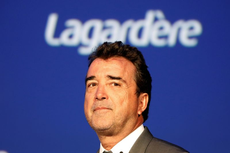 FILE PHOTO: Arnaud Lagardere, the head of French media group