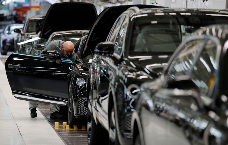 FILE PHOTO: Bentley cars go through final quality control as