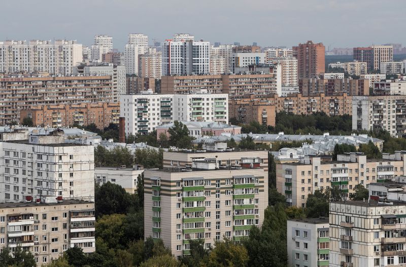 FILE PHOTO: A general view of apartment blocks in Moscow