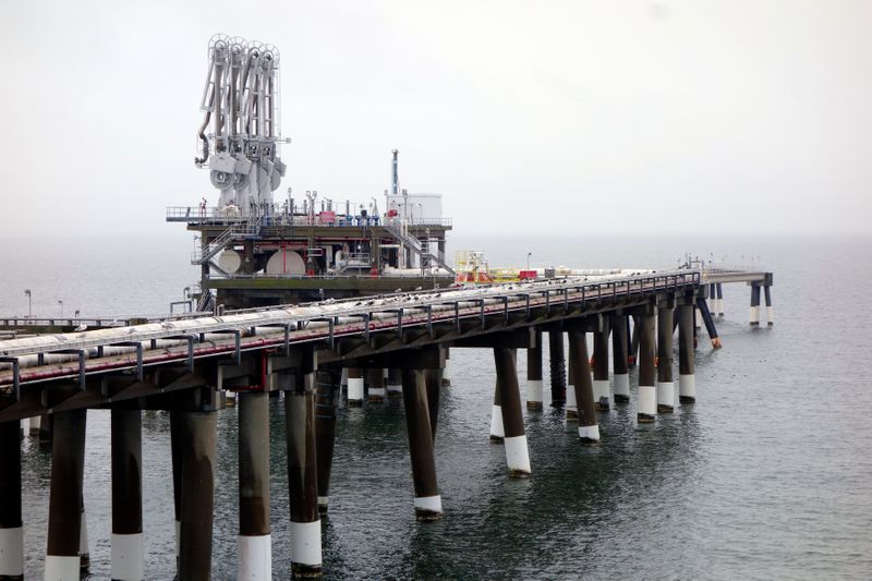Pier at Dominion’s Cove Point LNG plant is seen at