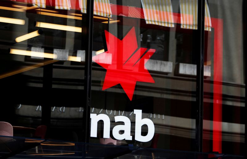 FILE PHOTO: The National Australia Bank Logo is seen on
