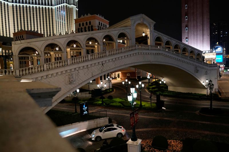 FILE PHOTO: A general view shows the Venetian Macao casino