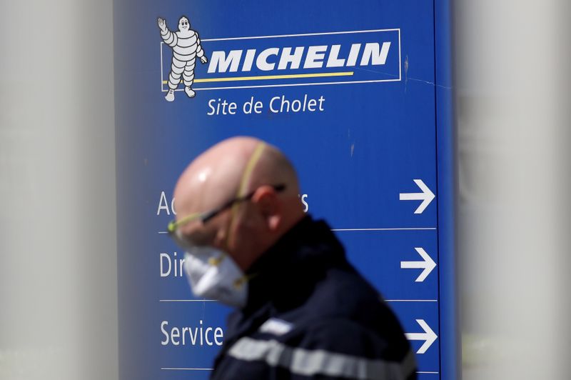 FILE PHOTO: Michelin tyre’s factory restarts production in its plant