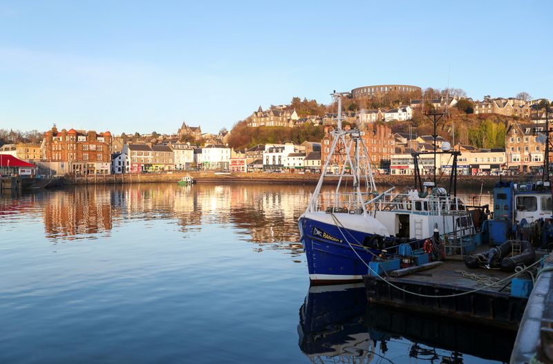 FILE PHOTO: A fishing boat is seen at Oban harbor