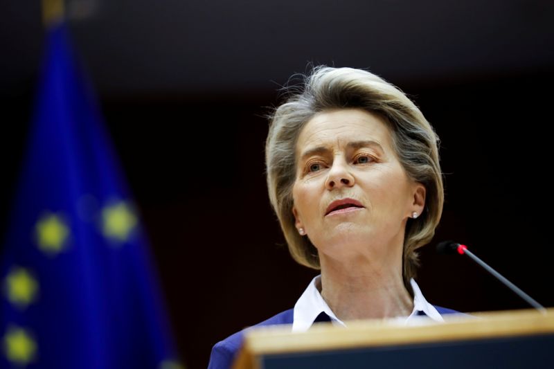 European Commission President Ursula Von Der Leyen addresses European lawmakers,