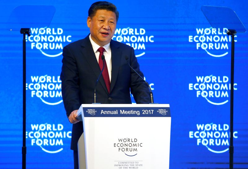 FILE PHOTO: Chinese President Xi attends the WEF annual meeting
