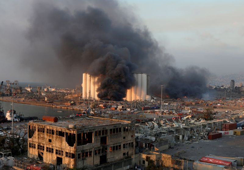 FILE PHOTO: Smoke rises from the site of an explosion