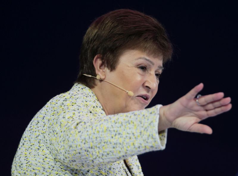 FILE PHOTO: IMF Managing Director Kristalina Georgieva speaks at the