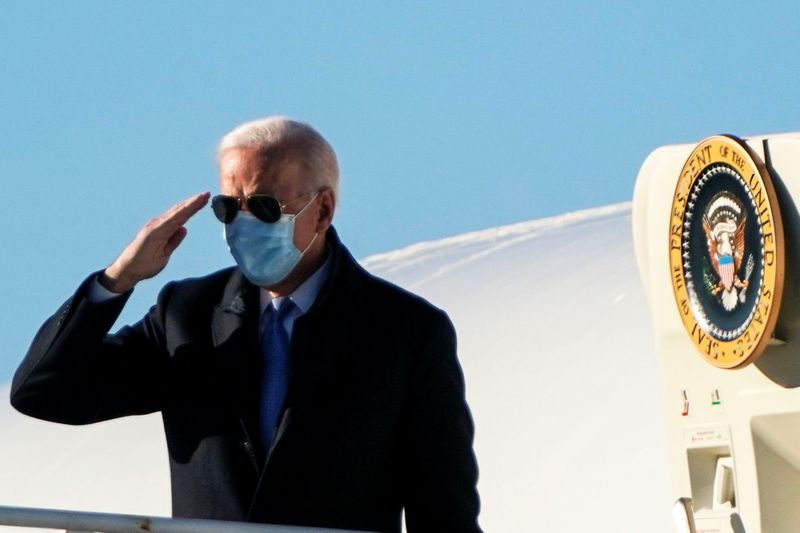 U.S. President Biden departs for Washington from Newcastle, Delaware
