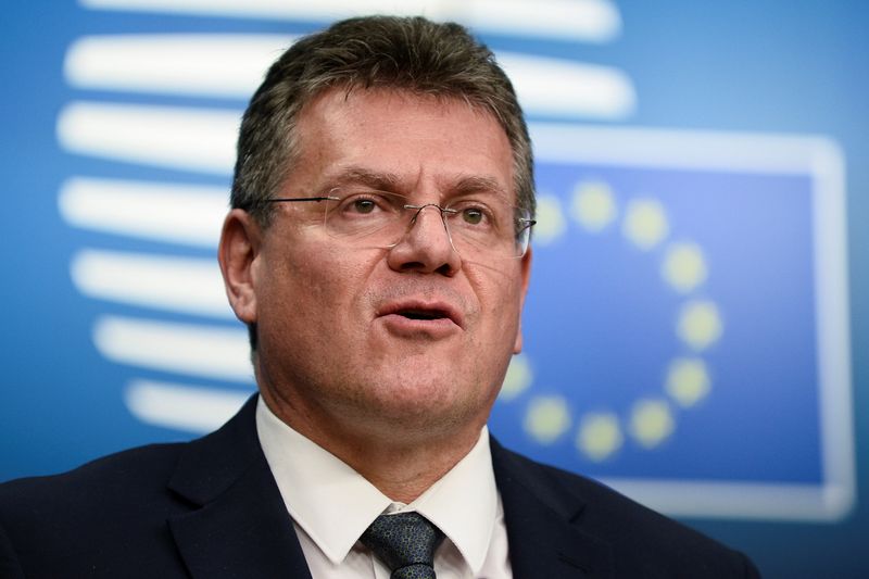 EU Commission VP Sefcovic holds news conference with Portugal’s EU