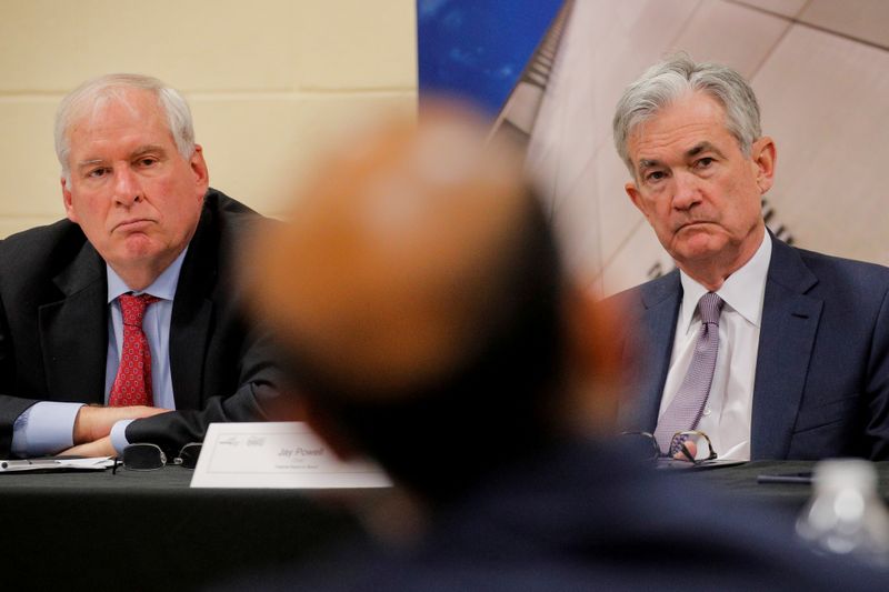 FILE PHOTO: Federal Reserve Chair Jerome Powell attends a presentation