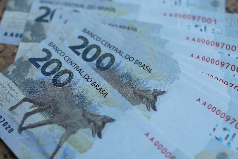 200 reais note are seen after Brazil’s Central Bank issues