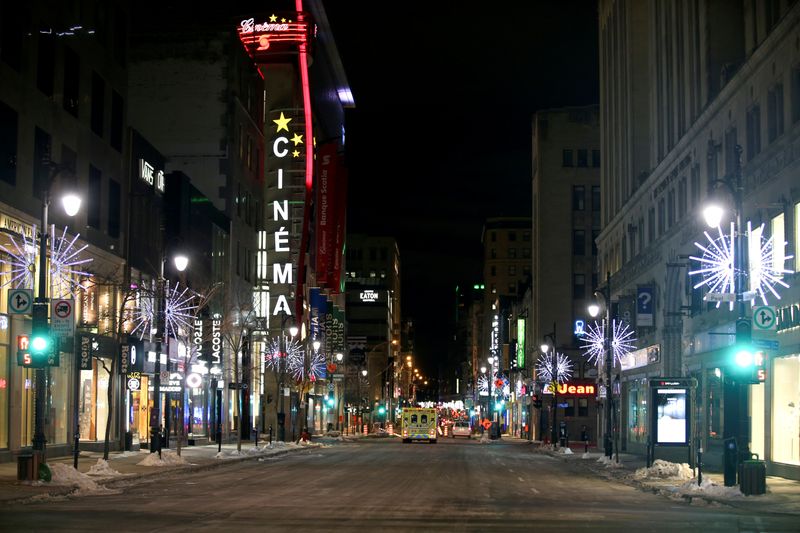 FILE PHOTO: St. Catherine Street is seen on the first