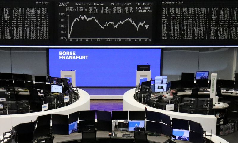 The German share price index DAX graph is pictured at