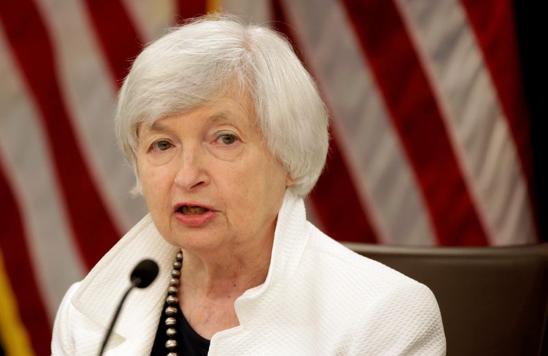 FILE PHOTO: Federal Reserve Chairman Janet Yellen speaks during a