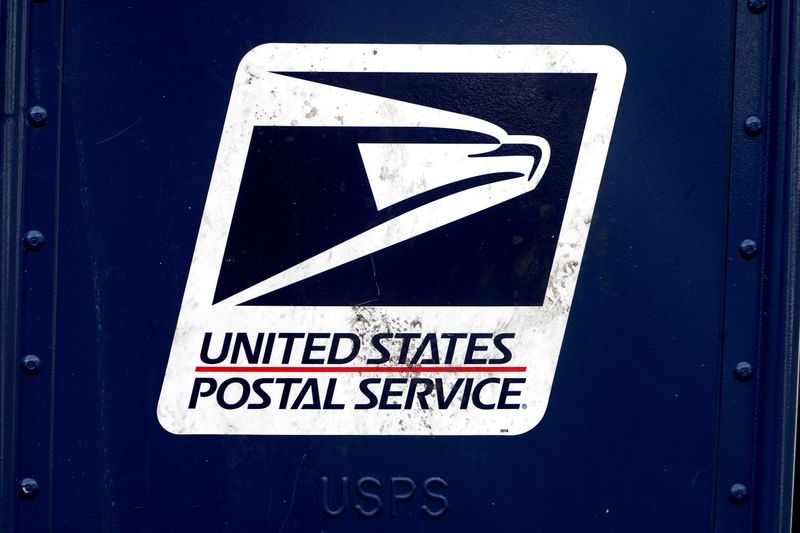 FILE PHOTO: A U.S. Postal Service (USPS) logo is pictured