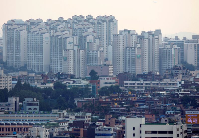 FILE PHOTO: Houses are seen in Seoul