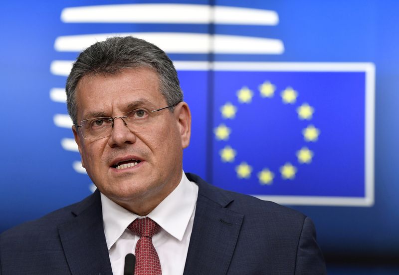 FILE PHOTO: EU’s Sefcovic speaks on an EU better regulation