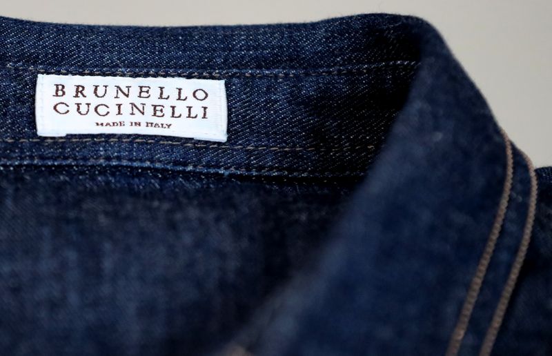 Brunello Cucinelli label is seen on a shirt at the