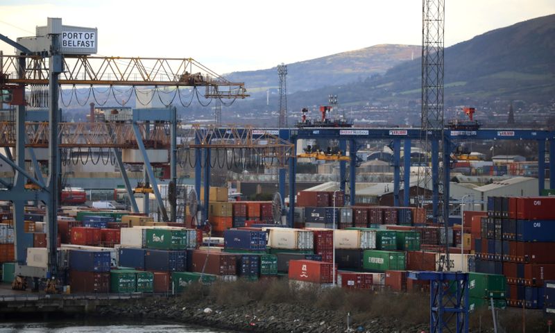 FILE PHOTO: Shipping containers are seen at the Port of