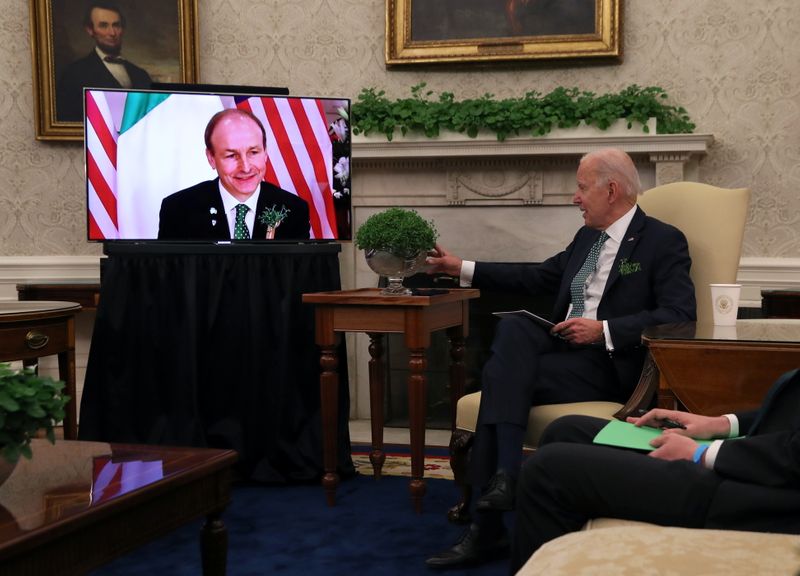 U.S. President Joe Biden meets with Ireland’s Prime Minister Micheal