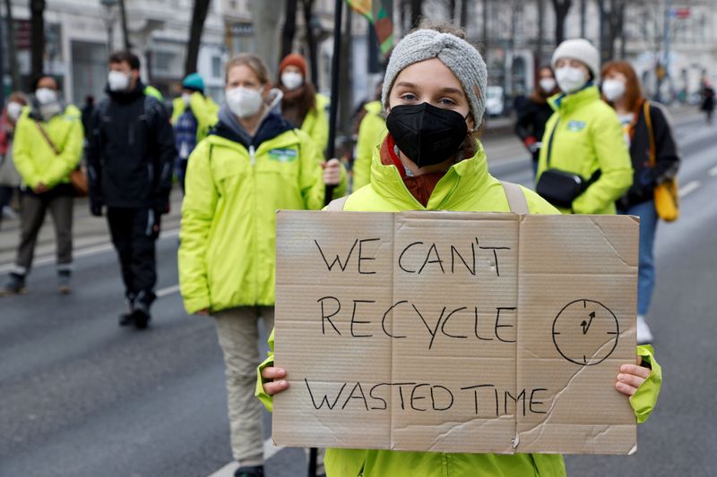 FILE PHOTO: Fridays for Future activists protest in Vienna as