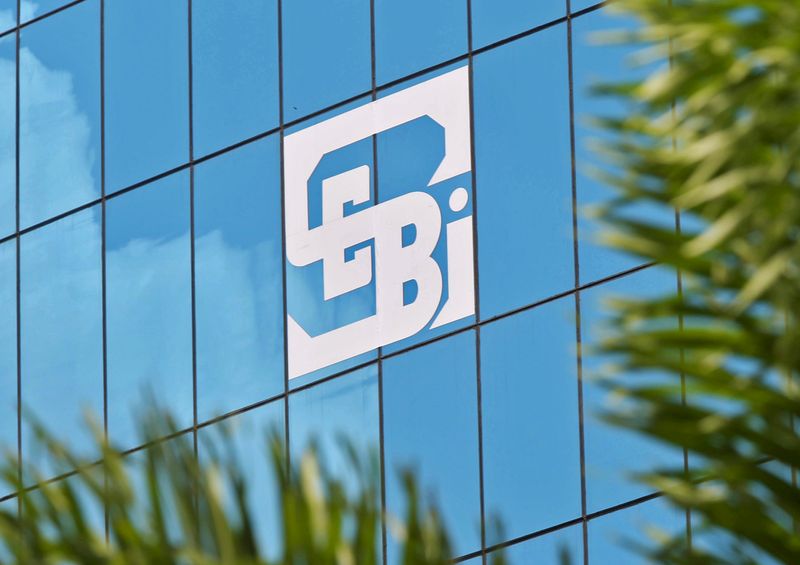 FILE PHOTO: Logo of SEBI is seen on the facade