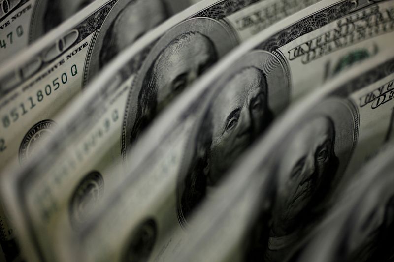 FILE PHOTO: A picture illustration shows U.S. 100 dollar bank