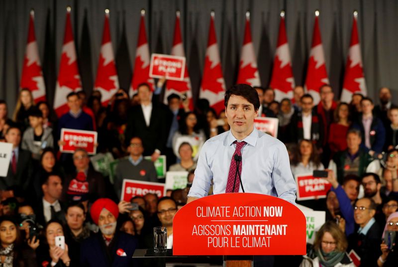 FILE PHOTO: Canada’s Prime Minister Trudeau speaks during a Liberal