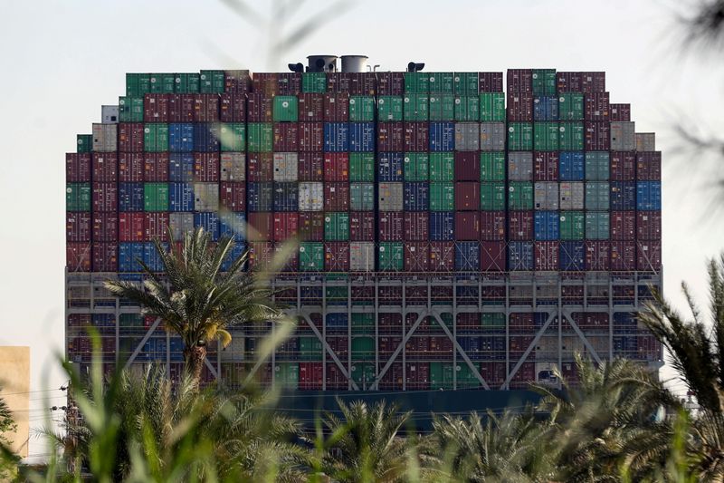 Stranded container ship Ever Given, one of the world’s largest