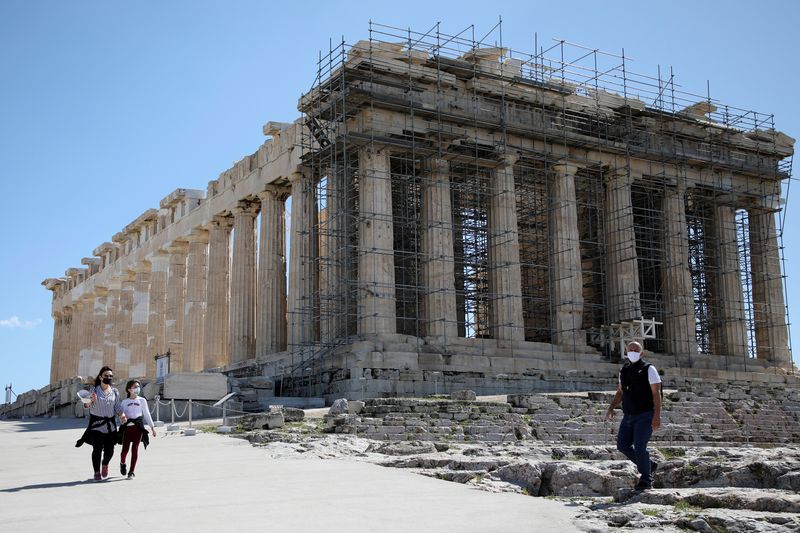 FILE PHOTO: Acropolis hill archaeological site opens, following the easing