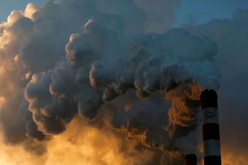 FILE PHOTO: Smoke and steam billow from Poland’s Belchatow Power