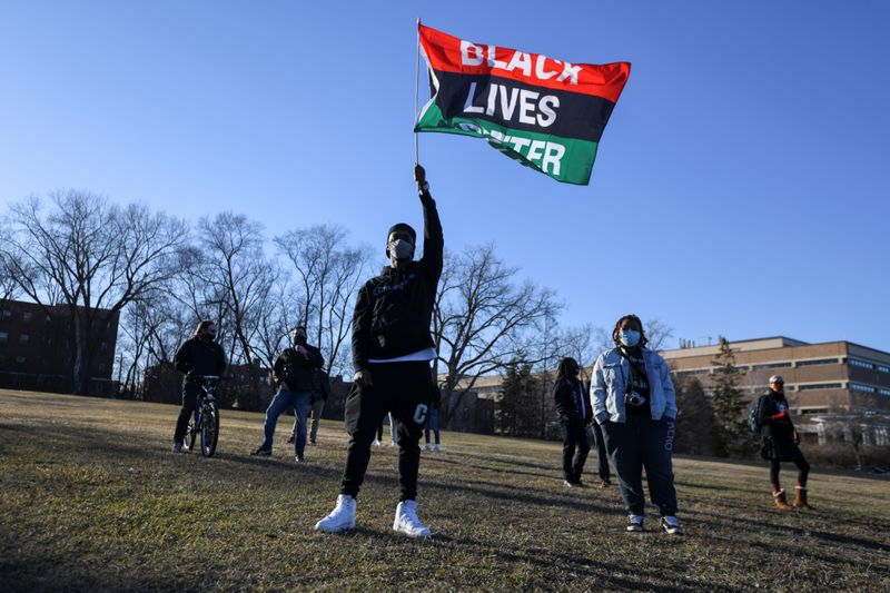FILE PHOTO: Black Lives Matter demonstrators march to and from