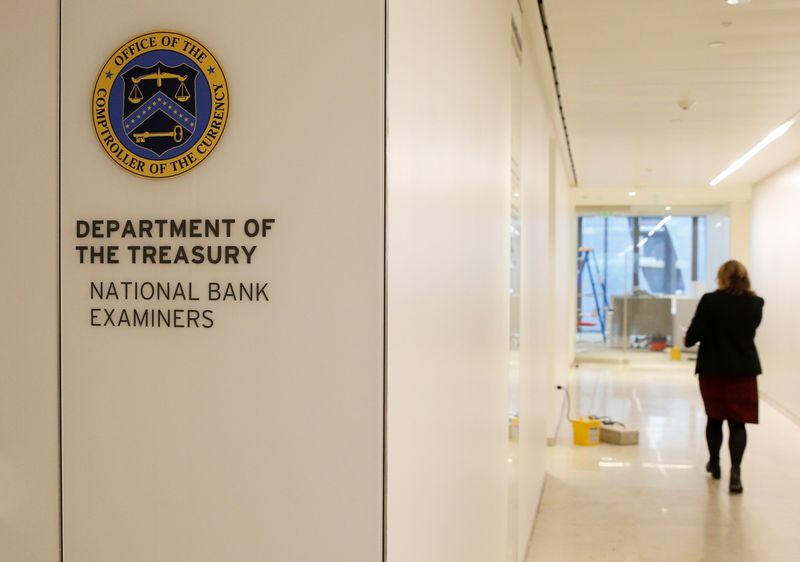 The logo and seal of the Department of the Treasury