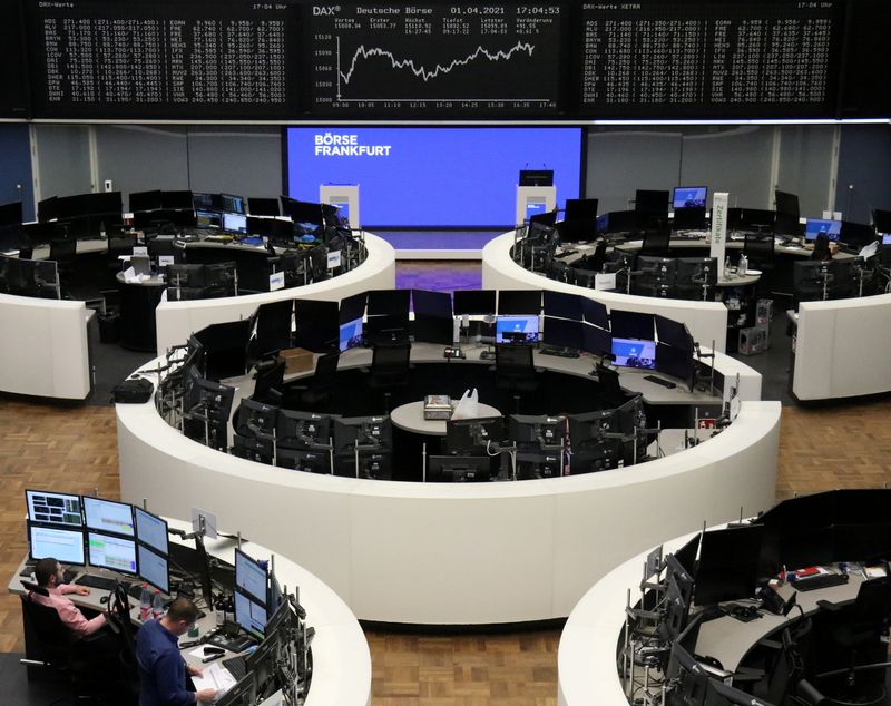 The German share price index DAX graph is pictured at
