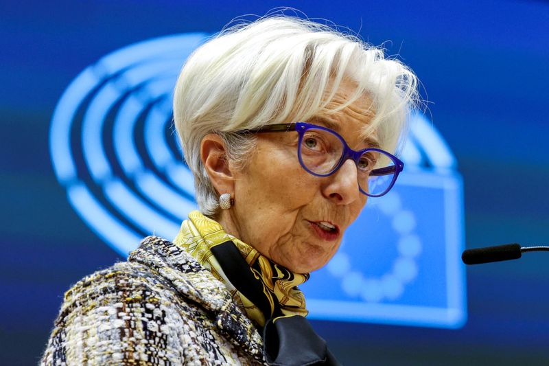 FILE PHOTO: ECB President Lagarde attends a plenary session at