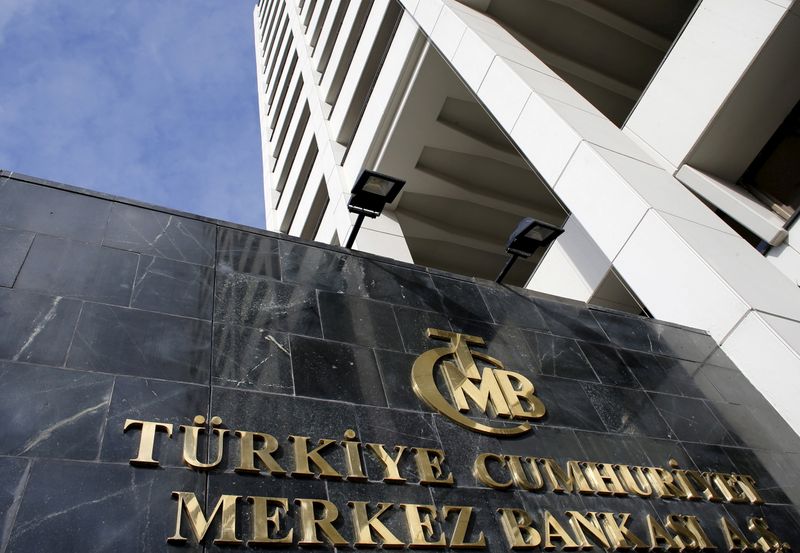 FILE PHOTO: File photo of Turkey’s Central Bank headquarters is