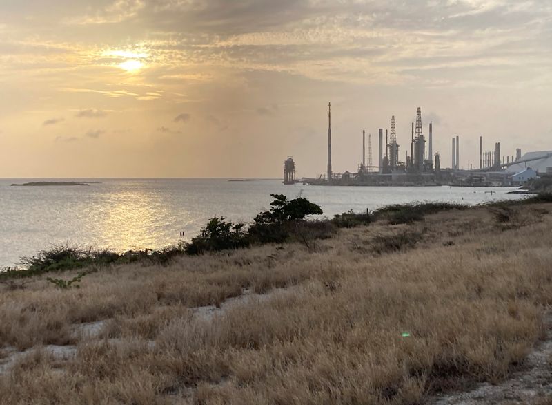Aruba’s state-owned refining company Refineria di Aruba (RdA) is seen