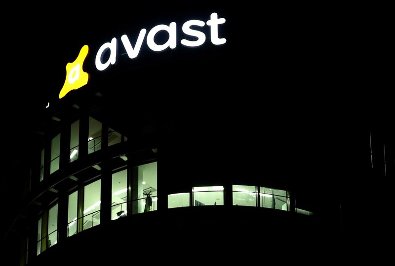 The logo of Avast Software company is seen at its