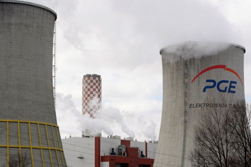 FILE PHOTO: View of cooling towers at Turow Power Station