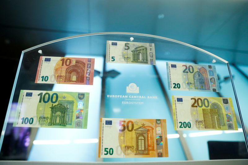 FILE PHOTO: FILE PHOTO: People hold new 100- and 200-euro